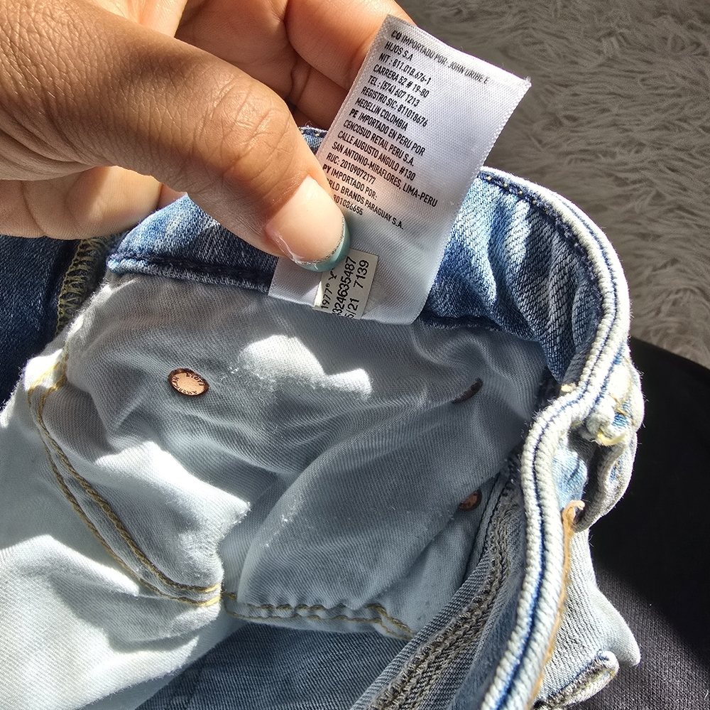 American Eagle Jorts Airflex Men's Light Wash Distressed Denim Shorts 30 - Picture 11 of 15